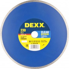 Сплошной алмазный диск Clean Aqua Cut, 230 мм, (22.2 мм, 5 х 2.3 мм) DEXX 36703-230