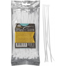 Хомуты нейлоновые для проводов, белые 100 шт., 4,8х400 мм (60257М)