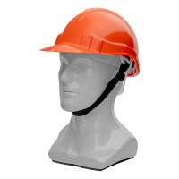 Каска защитная из ударопрочной пластмассы, оранжевая Сибртех (89113)