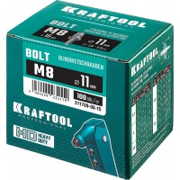 KRAFTOOL Bolt, М8 x 12.5 мм, штифт 15 мм, 100 шт, стальные винтовые заклепки (311709-08-15)