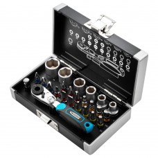 Набор бит и головок торцевых, 1/4, магнитный адаптер, сталь S2, пластиковый кейс, 26 предметов Gross (11361)