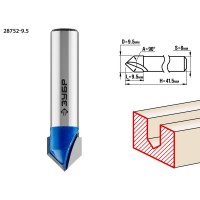 Фреза пазовая галтельная V-образная 9.5 x 9.5 мм, угол 90° ЗУБР Профессионал 28752-9.5
