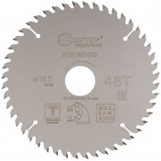 Диск пильный по дереву с тефлоновым покрытием 48Т, CUTOP Profi plus 160 х 1,3/2,0 х 30/25,4/20/16 мм (75-16048Т)