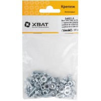 Комплект: Винт DIN7985 4х16, с гайкой М4 DIN934, шайбой М 4 DIN125, шайбой М 4 DIN127 (фасовка 25шт.) (24821-3)