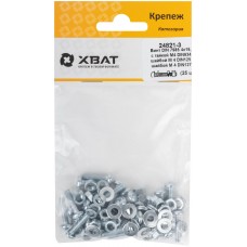 Комплект: Винт DIN7985 4х16, с гайкой М4 DIN934, шайбой М 4 DIN125, шайбой М 4 DIN127 (фасовка 25шт.) (24821-3)
