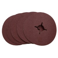 Круги фибровые 5 шт, Р 80, 115 х 22 mm Matrix (73904)