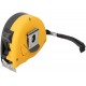Рулетка Профи, калибр.лента, нейлон.покр., магн.крючок, эласт.корпус черн-желт., двойн.стопор 5 м х 25 мм