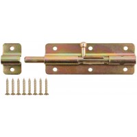 Шпингалет накладной, 120 мм, желтый цинк (66674)