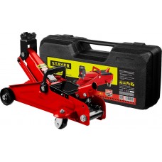 Домкрат подкатной в кейсе 2 т, 125 - 320 мм для легковых а/м R-22 RED FORCE Professional STAYER 43152-2-K