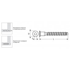 Винт-конфирмат 7?50 мм цинк 2000 шт ЗУБР 4-308050-70-050