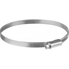 Хомут червячный Х-9Н 110 - 130 мм, накатная лента 9 мм, цинк, 25 шт ЗУБР 37807-130