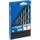 Набор сверл по металлу 1-10 мм 10 шт сталь Р6М5 класс В ЗУБР ПРОФ-В Профессионал 29621-H10