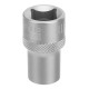 Головка торцевая, 12 мм, двенадцатигранная, CrV, под квадрат 1/2, хромированная Stels