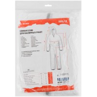 Комбинезон Master Color для малярныйх работ, полипропилен, белый р. XXXL (30-8055)
