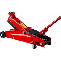 Домкрат подкатной 3 т, 135 - 410 мм с увеличенным подъемом и поворотной ручкой RED FORCE Professional STAYER 43151-3