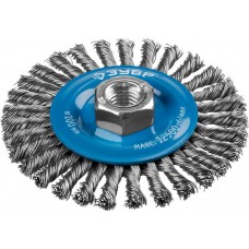 Щетка дисковая для УШМ 100 мм, жгутированная стальная проволока 0.5 мм ЗУБР Профессионал 35192-100_z02