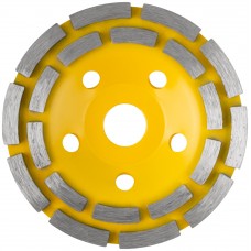 Диск алмазный шлифовальный, посадочный диаметр 22,2 мм, сегментный, двойной ряд 125 мм (39517)