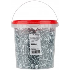 Саморезы для листовых пластин, остроконечные 4,2 х 25 (фасовка Ведро 1000 шт) (22725-7В)