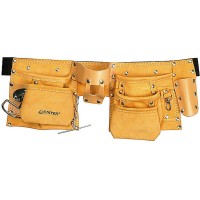 Пояс для инструментов с 10 карманами кожаный, 3 подвески STAYER 38512