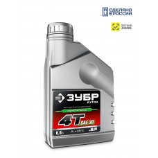 ЗУБР 4Т-30, 0.6 л, минеральное масло для 4-тактных двигателей, EXTRA (70617-06)