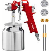 Краскопульт пневматический MS 200N-3, 1.2, 1.5, 1.8 мм, с нижним бачком ЗУБР 06457