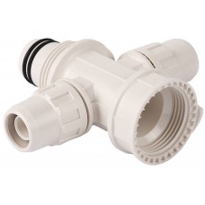 Коллектор крестовой сборный ШиреФит внутренняя резьба - штуцер с гайкой - штуцер с гайкой - штуцер с гайкой 20 - 16 - 20 мм ЗУБР 51518-20-16-20