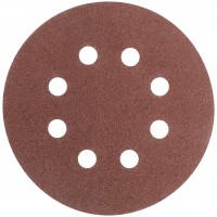 Круги шлифовальные с отверстиями (липучка), алюминий-оксидные, 125 мм, 5 шт. Р 60 (39833М)
