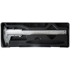 Штангенциркуль металлический нержавеющий 150 мм/ 0,02 мм ( пластиковый кейс ) (19844)