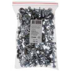 Шурупы кровельные оцинк. некрашеные, со сверлом М5,5 х 25 100шт. Фасовка (23104-0)