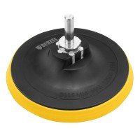 Тарелка опорная для дрели и УШМ с липучкой, 115 мм, стандартная, с адаптером c М14 на d8 Denzel (76250)