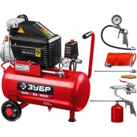 Компрессор масляный 240 л/мин, 24 л, 1500 Вт, 6 предметов ЗУБР КПМ-240-24 Н6