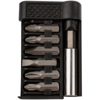 Биты набор 6 шт. CrV, 25 мм + адаптор (57660)