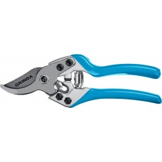 Плоскостной секатор P-27, 190 мм, закаленная сталь, эргономичные алюминиевые рукоятки, виниловые накладки, PROLine GRINDA 423427