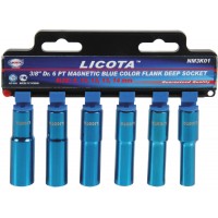 Набор головок торцевых глубоких магнитных 8-14 мм, 6пр. 3/8