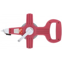 Рулетка геодезическая, стальная лента, красный открытый пластиковый корпус 50 м