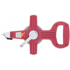 Рулетка геодезическая, стальная лента, красный открытый пластиковый корпус 50 м