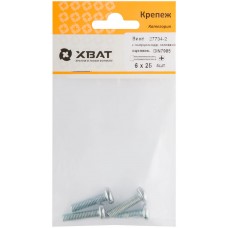 Винт с полуцилиндрич. головкой с полной резьбой оцинков. DIN 7985 6х25 4 шт.(фасовка) (27734-2)