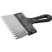 Шпатель фасадный нержавеющий 200 мм зуб 8?8 мм пластиковая ручка ЗУБР 10078-20-08