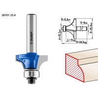 Фреза кромочная калевочная №1 25.4?11 мм радиус 6.3 мм ЗУБР Профессионал 28701-25.4