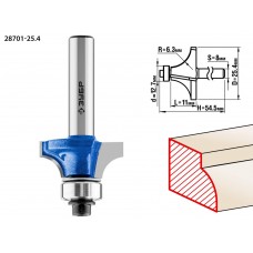 Фреза кромочная калевочная №1 25.4?11 мм радиус 6.3 мм ЗУБР Профессионал 28701-25.4