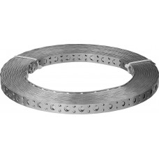 Лента вентиляционная перфорированная прямая 20 x 0.5 мм 25 м цинк ЗУБР ПВЛ 310247-20-05