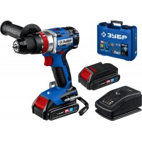 Бесщеточная ударная дрель-шуруповерт 20 В 70 Н·м 2 АКБ 2 А·ч кейс Профессионал ЗУБР Т7 DBS-201-22