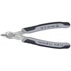 Electronic Super Knips Бокорезы прецизионные ESD, зажим для проволоки, нерж., 125 мм, 2-комп антистатические ручки (KN-7813125ESD)