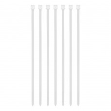 Хомуты, 200 x 4.8 мм, пластиковые, белые, 100 шт Сибртех (45534)