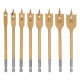 Набор сверл перовых по дереву, 10-12-14-16-18-20-22-25 мм, 8 шт, деревянный кейс Matrix (70441)