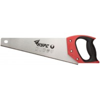 Ножовка по дереву, мелкий каленый зуб 12 ТPI, 3D заточка, пласт.прорезиненная ручка 350 мм (40370)