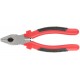Плоскогубцы комбинированные Стандарт красно-черные пластиковые ручки, полированная сталь 180 мм (48180)