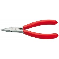 Плоскогубцы захватные для электроники, плоскокруглые губки, 115 мм, обливные ручки (KN-3521115)