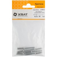 Заклепки вытяжные комбинированные, алюминий-сталь 4,8 х 16 (фасовка 6 шт.) (23666-2)