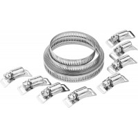 Набор хомутов универсальных 3 м?12.7 мм нержавеющих 8 замков ЗУБР Профессионал 37815-H8